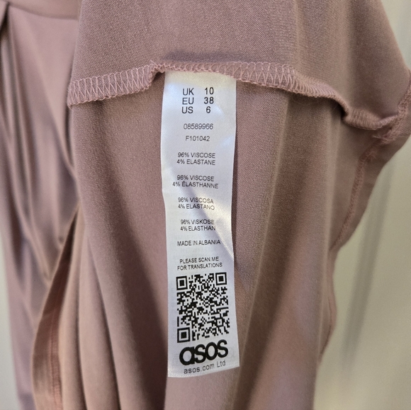 NWT ASOS Mauve Pink Pleated Jersey Midi Skirt Sz 6 - Picture 13 of 14